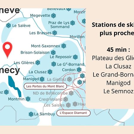 L'Ecrin Connecte-Axe Annecy-Geneve-Wifi-Confort Cruseilles Extérieur photo